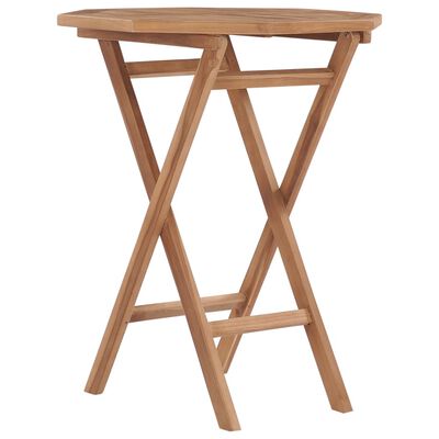 vidaXL Skládací zahradní stolek 60 x 60 x 75 cm masivní teakové dřevo