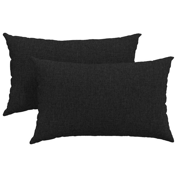 vidaXL Pohovkov&eacute; pol&scaron;t&aacute;ře 2 pcs Čern&aacute; 50 x 30 cm textil