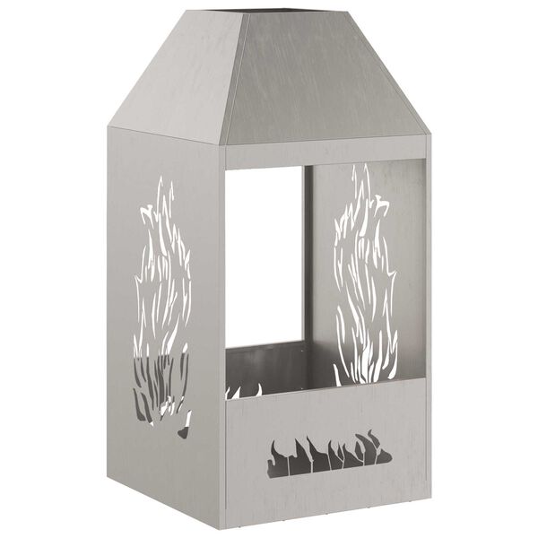 vidaXL Ohniště Hnědá 50 x 50 x 100 cm Ocel