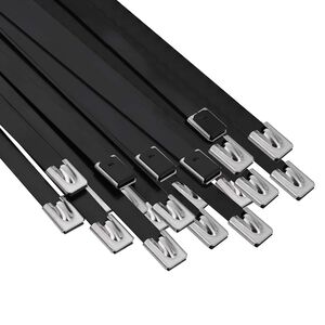 vidaXL Kabelov&aacute; vazba 50 ks 7,9 x 400 mm Čern&aacute;