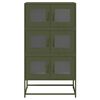 vidaXL Skř&iacute;ň highboard olivově zelen&aacute; 68x39x123 cm ocel
