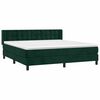 vidaXL Box spring postel s matrac&iacute; tmavě zelen&aacute; 160x200 cm samet
