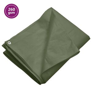 vidaXL Plachta 260 g/m&sup2; 2 x 3 m zelen&aacute; HDPE