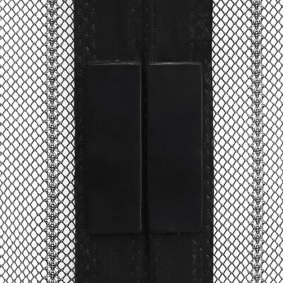 vidaXL Závěsy do dveří proti hmyzu 2 ks s magnety černé 220 x 110 cm