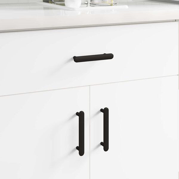 vidaXL Madlo na skř&iacute;ň 2 pcs Čern&aacute; 121 x 16,6 x 28,3 mm Železo