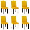 vidaXL Jídelní židle 6 ks žluté samet