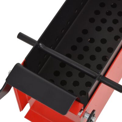 vidaXL Lis na výrobu papírových briket ocel 34x14x14 cm černo-červený