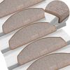 vidaXL Schodov&eacute; rohože 30 ks 65 x 24 x 4 cm světle hněd&eacute;, půlkulat&eacute;, velk&eacute;