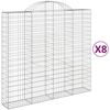 vidaXL Klenut&eacute; gabionov&eacute; ko&scaron;e 8 ks 200x50x180/200cm pozinkovan&eacute; železo