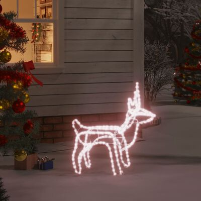 vidaXL Vánoční sob s teplými bílými LED 60 x 30 x 60 cm