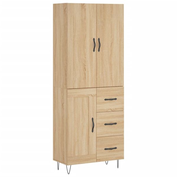 vidaXL Skř&iacute;ň highboard dub sonoma 69,5 x 34 x 180 cm kompozitn&iacute; dřevo