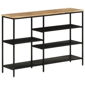 vidaXL Konzolov&yacute; stolek 110x30x75 cm masivn&iacute; hrub&yacute; mangovn&iacute;k a železo