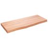 vidaXL N&aacute;stěnn&aacute; police hněd&aacute; 100x40x(2-6)cm o&scaron;etřen&yacute; masivn&iacute; dub