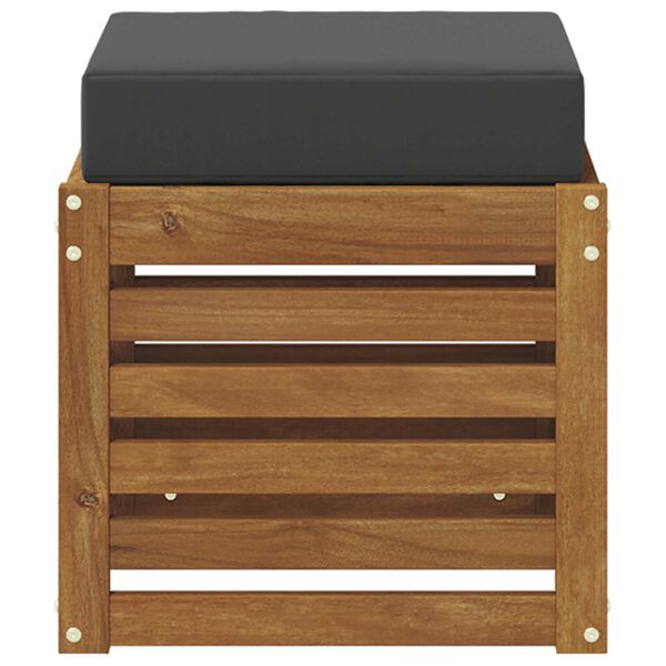 vidaXL Lavice 2 Kus Přirozen&aacute; a Anthracitov&aacute; Masivn&iacute; ak&aacute;tov&eacute; dřevo