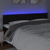 vidaXL Čelo postele s LED čern&eacute; 160x5x78/88 cm textil