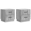 vidaXL Nočn&iacute; skř&iacute;ňka se z&aacute;suvkou 2 pcs &Scaron;ed&aacute; sonoma 43 x 34,5 x 44,5 cm