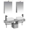 vidaXL Sada koupelnov&yacute;ch skř&iacute;něk 5 pcs &Scaron;ed&yacute; Sonoma 50 x 14,5 x 70 cm