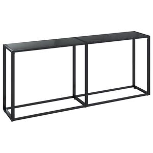 vidaXL Konzolov&yacute; stolek čern&yacute; 180 x 35 x 75,5 cm tvrzen&eacute; sklo