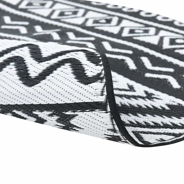 vidaXL Venkovní koberec ARAKIL černý Ø 200 cm PP