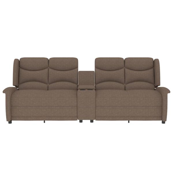 vidaXL 4m&iacute;stn&eacute; mas&aacute;žn&iacute; polohovac&iacute; křeslo s drž&aacute;kem n&aacute;pojů taupe