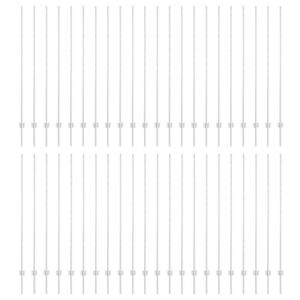 vidaXL Plotov&yacute; sloupek. 44 pcs Stř&iacute;brn&aacute; 200 cm Ocel