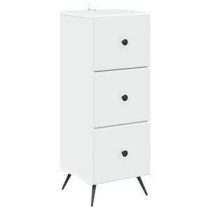 vidaXL Skř&iacute;ň se z&aacute;suvkami B&iacute;l&aacute; 33 x 34,5 x 90 cm Kompozitn&iacute; dřevo