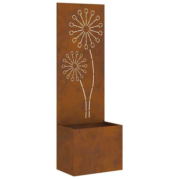 vidaXL Soukrom&iacute; na zahradě Rezav&aacute; 50 x 140 cm Povětrnostně odoln&aacute; ocel