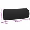 vidaXL Podhlavn&iacute;k na zahradn&iacute; křeslo čern&yacute; 40 x 7,5 x 15 cm textilen