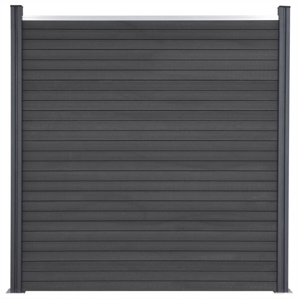 vidaXL Sada plotových dílců šedá 180 x 186 cm WPC