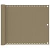 vidaXL Balk&oacute;nov&aacute; z&aacute;stěna taupe 75 x 300 cm HDPE