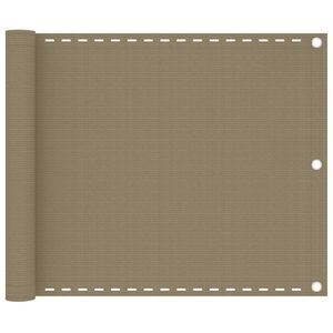 vidaXL Balk&oacute;nov&aacute; z&aacute;stěna taupe 75 x 300 cm HDPE