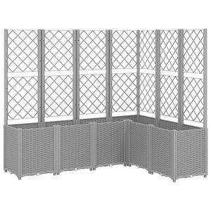 vidaXL Zahradn&iacute; truhl&iacute;k s trel&aacute;ž&iacute; světle &scaron;ed&yacute; 160 x 120 x 140 cm PP