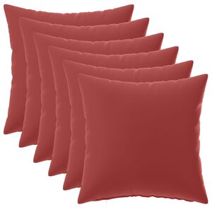 vidaXL Povlak na pol&scaron;t&aacute;ř 6 ks HEERLEN V&iacute;no Červen&eacute; 30 x 30 cm