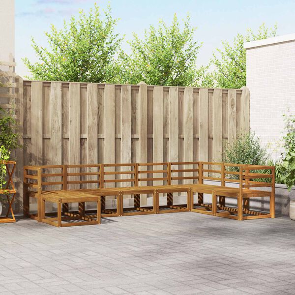 vidaXL Venkovn&iacute; pohovkov&aacute; souprava 8 pcs Přirozen&aacute; a Anthracitov&aacute;