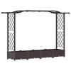 vidaXL Vyv&yacute;&scaron;en&yacute; z&aacute;hon s trel&aacute;ž&iacute; a střechou Hněd&aacute; 207 x 40 x 123 cm PP