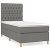 vidaXL Box spring postel s matrac&iacute; tmavě &scaron;ed&aacute; 90x200 cm textil