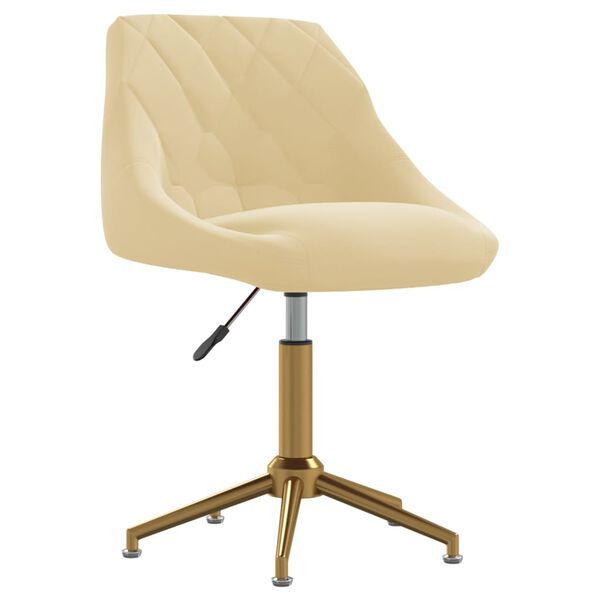 vidaXL Otočn&eacute; j&iacute;deln&iacute; židle 4 ks kr&eacute;mov&eacute; samet