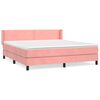 vidaXL Box spring postel s matrac&iacute; růžov&aacute; 160x200 cm samet