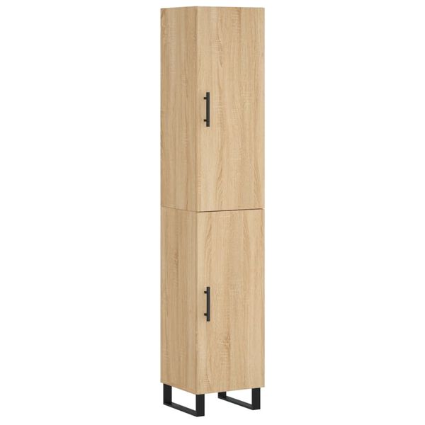 vidaXL Skř&iacute;ň highboard dub sonoma 34,5 x 34 x 180 cm kompozitn&iacute; dřevo