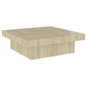 vidaXL Konferenčn&iacute; stolek dub sonoma 90 x 90 x 28 cm dřevotř&iacute;ska