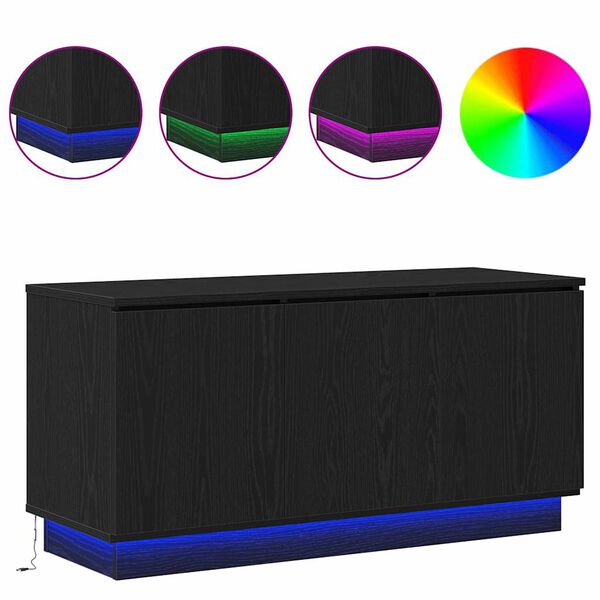 vidaXL Televizn&iacute; skř&iacute;ň Čern&yacute; dub 100 x 38 x 49 cm kompozitn&iacute; dřevo