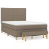 vidaXL Box spring postel s matrac&iacute; taupe 140x190 cm textil