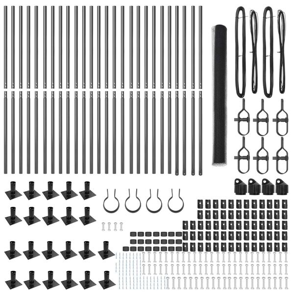 vidaXL Plotov&yacute; sloupek. &Scaron;ed&aacute; 50 x 1,5 m (13 mm pletivo) Ocel a PVC