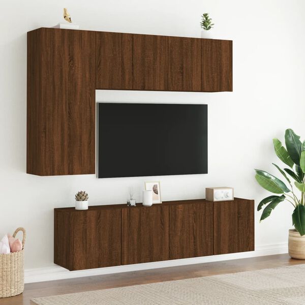 vidaXL TV skř&iacute;ňky n&aacute;stěnn&eacute; 2 ks hněd&yacute; dub 60 x 30 x 41 cm