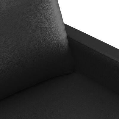 vidaXL 3dílná sedací souprava s poduškami černá umělá kůže