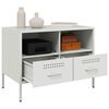 vidaXL TV skříňky 2 ks bílé 68 x 39 x 50,5 cm ocel