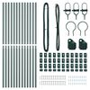 vidaXL Plotové sloupky 13 pcs Zelená Ø32mm 200 cm Pozinkovaná ocel
