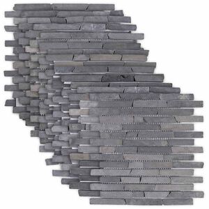 vidaXL Mozaikov&eacute; dlaždice &Scaron;ed&aacute; 30 x 30 cm Mramor