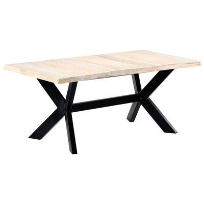 vidaXL Jídelní stůl bílý 180 x 90 x 75 cm masivní mangovníkové dřevo