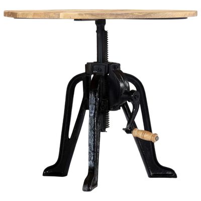 vidaXL Odkládací stolek 60 x (46–63) cm masivní mangovník a litina